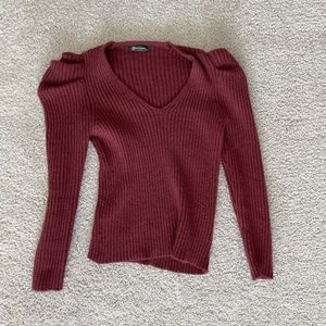 Super Trendy Puffy Shoulder Sweater